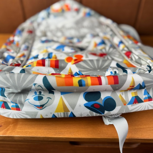 Disney Parks Disneyworld Gray and Multicolor Mickey Mouse and Castle Backpack - Picture 10 of 11